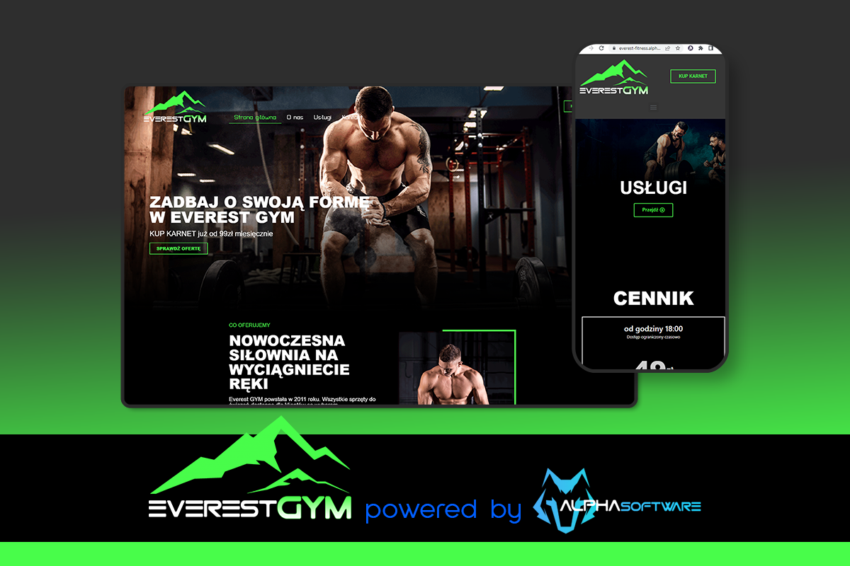 Szablon Everest GYM dla sportu; trenerów personalnych i siłowni